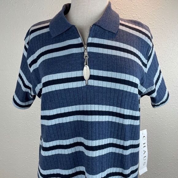 NWT Chaus Sport Long Quarter Zip Polo Top Size S - Picture 2 of 9